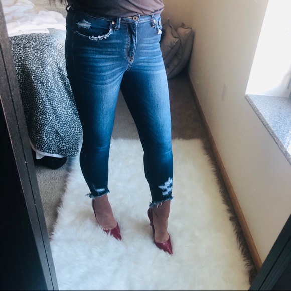 KanCan Denim - Kancan high rise ankle skinny with hem detail